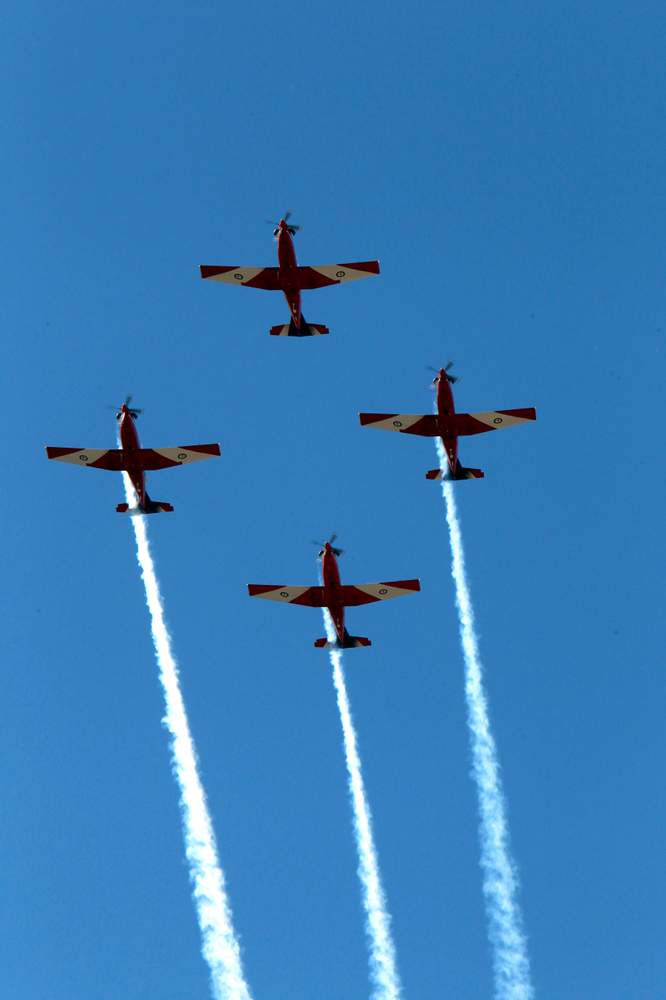 The RAAF Roulettes in 2012. Picture: SYLVIA LIBER